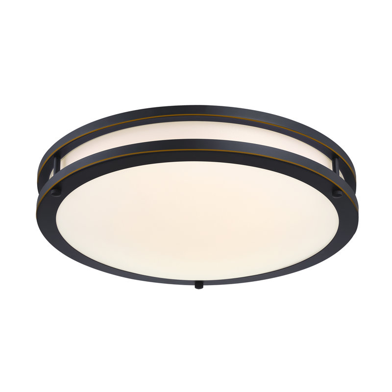 Hanz Selectable LED 2700K, 3000K,3500K, 4000K, 5000K Flush Mount Ceiling Light, 3.5"H x 16"W x 16"D, Oil Rubbed Bronze