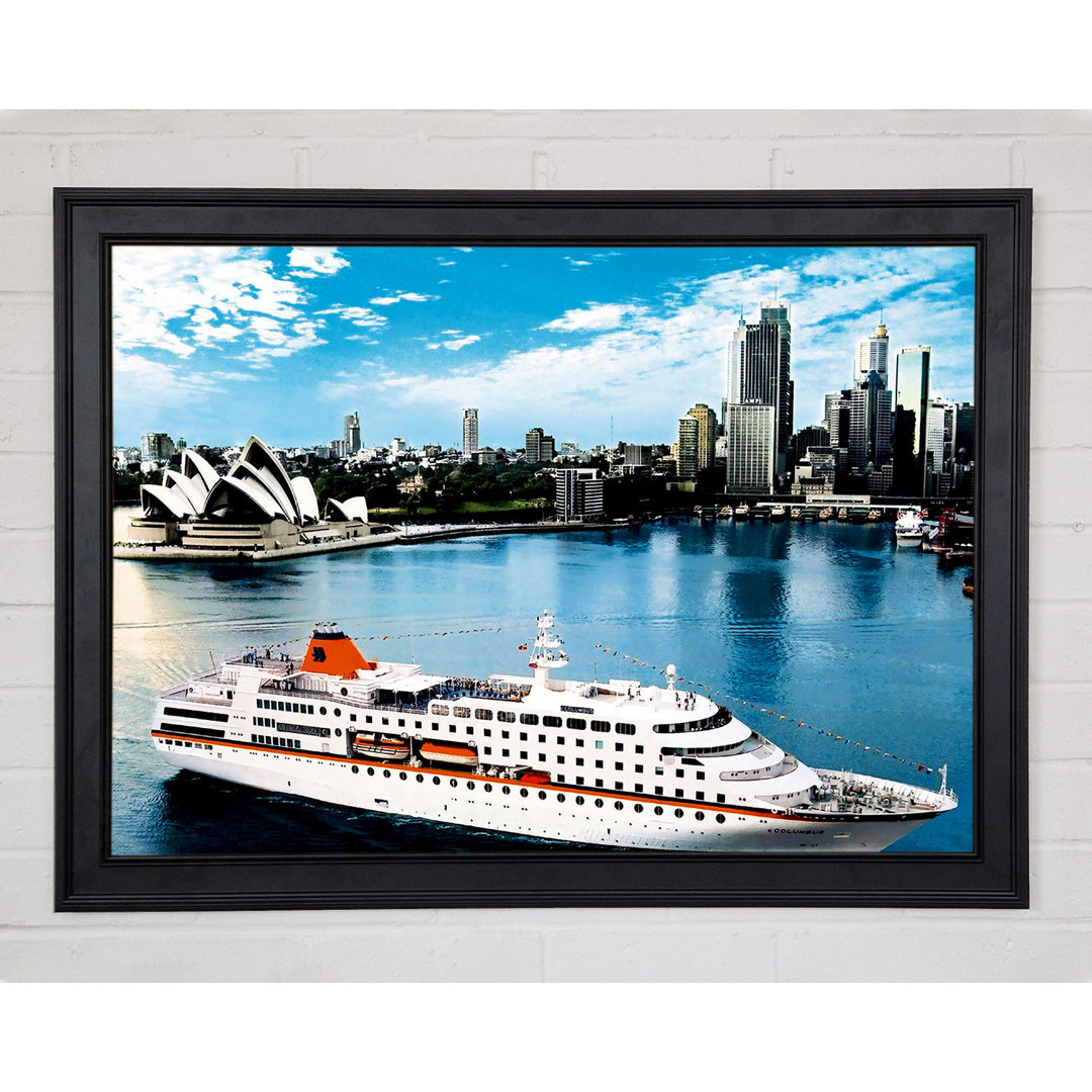 Sydney Harbour Cruise Liner Gerahmter Druck