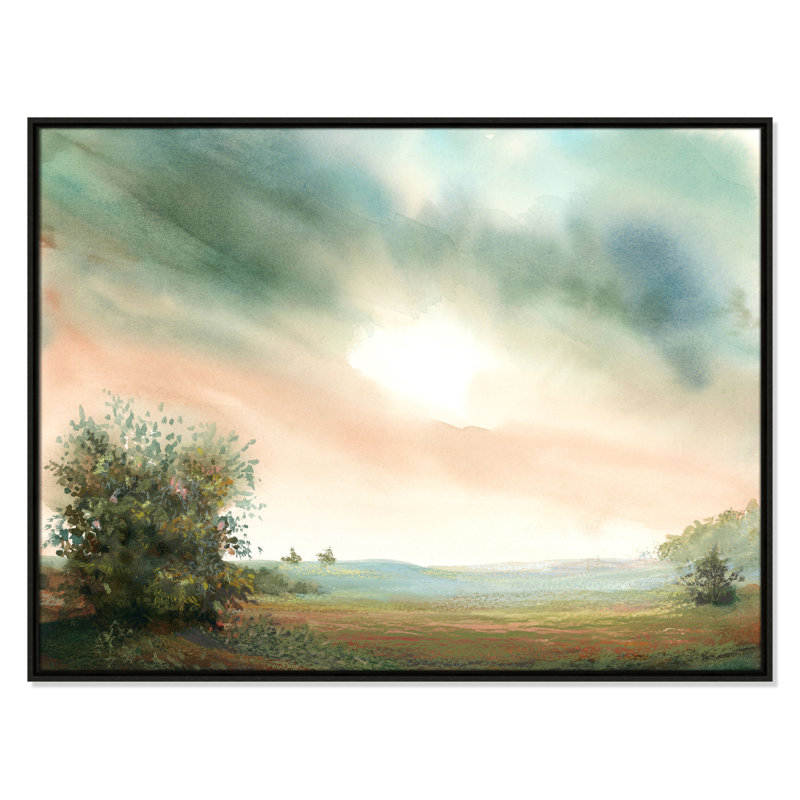 «Valaida Edge Print» par Dena Ann Adams, Espresso, H 31,5 po x l 41,5 po