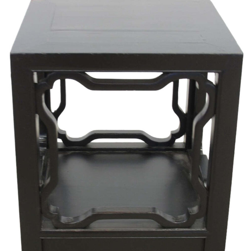 Solid Wood End Table Set with Storage