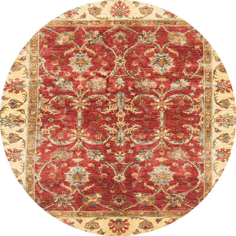 Abstract Indoor Rug, Round 8'