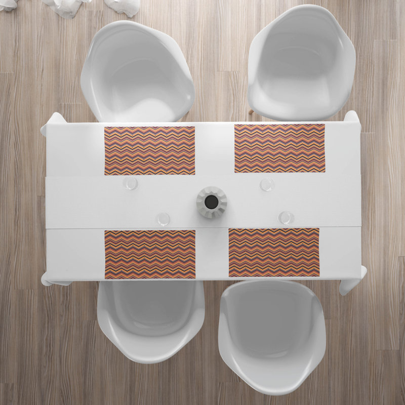 Polyester Chevron Rectangle Placemat
