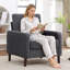 Upholstered Swivel Armchair-273118188