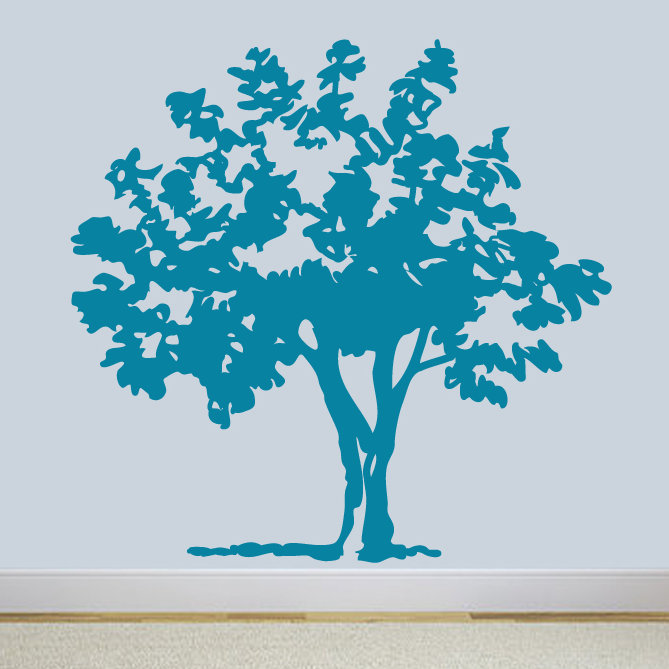 Décalcomanie murale arbre contes, Bleu sarcelle
