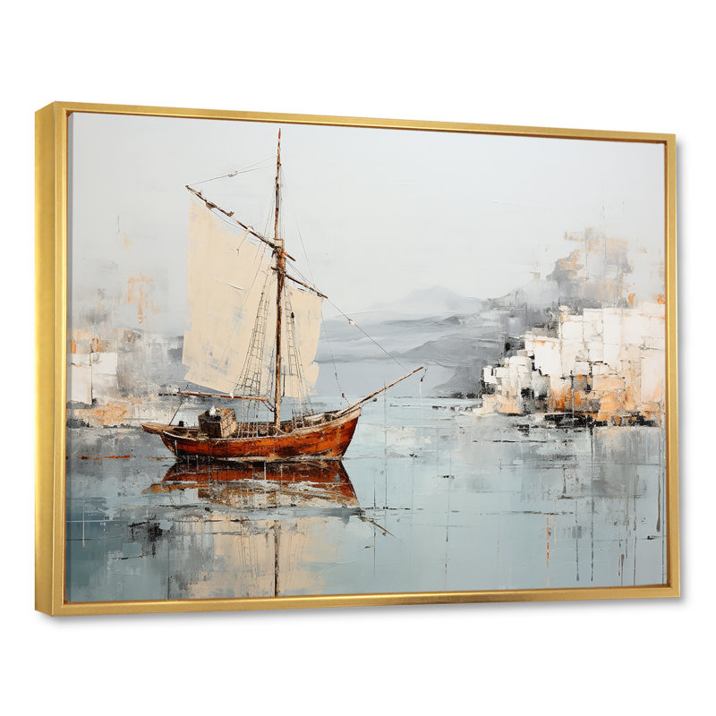 Reproduction d'art sur toile, "Alfonza", H 16 po x l 32 po, Cadre flottant doré