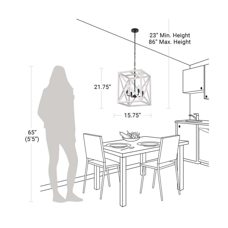 Yanexi 4 - Light Square/Rectangle Pendant