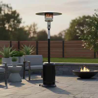 Chauffe-terrasse Solara, noir martelé