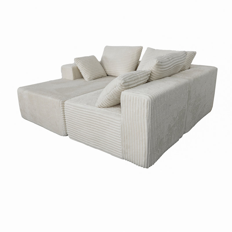 Corner Combination Sofa, Beige Fabric