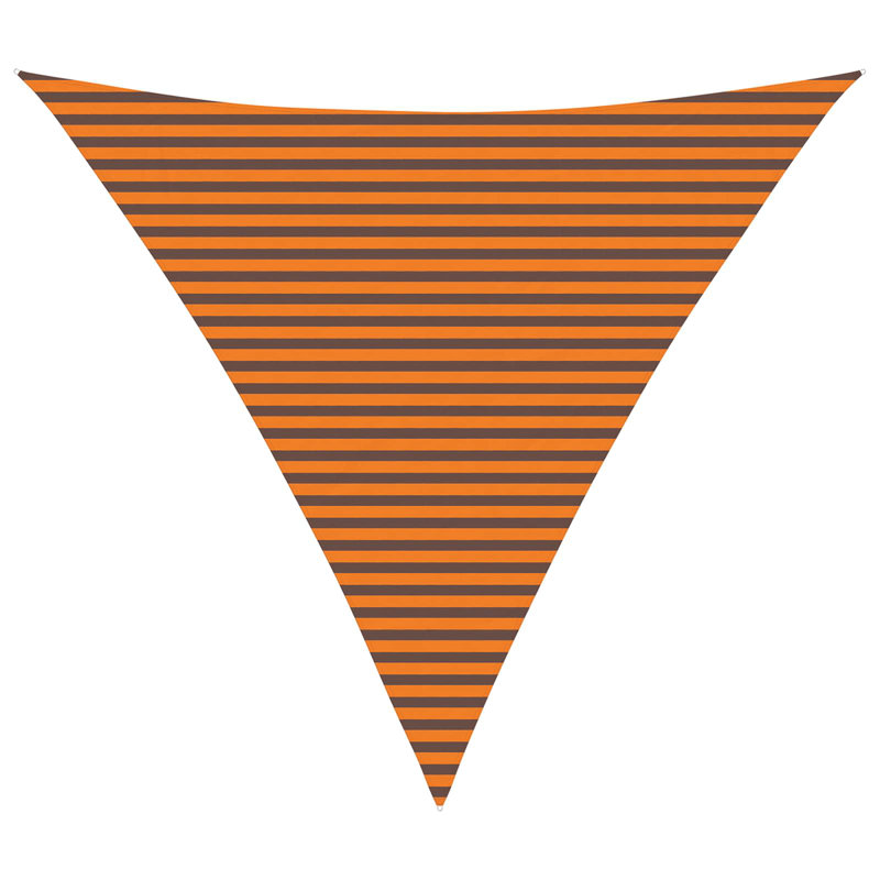 Vidaxl Sunshade Sail Oxford Fabric Triangular Shade Sail Sunscreen Canopy, 6m W x 6m L x 6m D, Orange/Brown