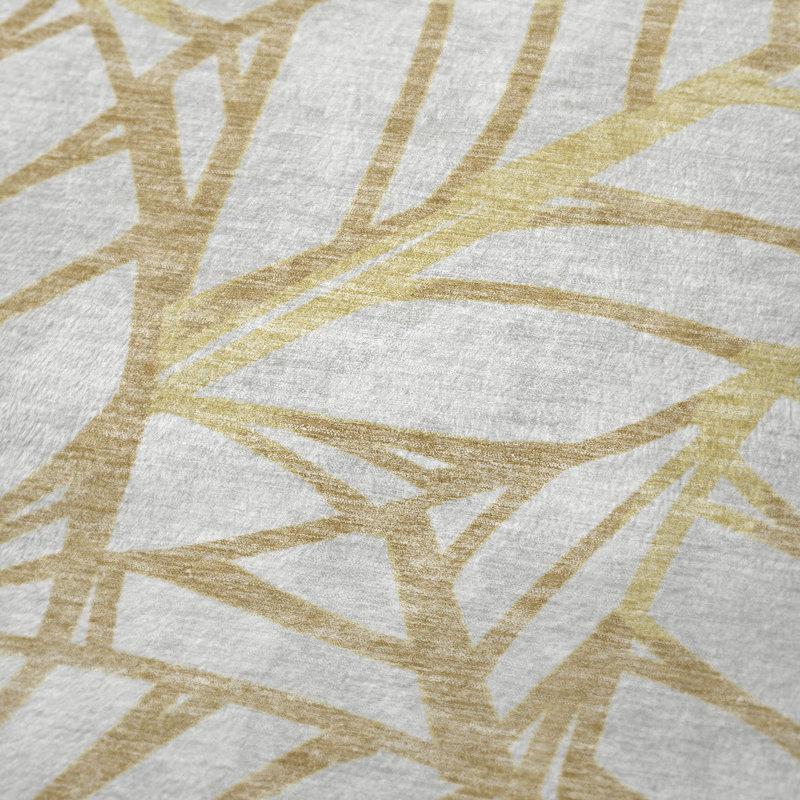 Jeté floral Addison Sherpa ASB741, Doré
