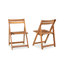 Ensemble de 2 chaises de patio pliantes en bois massif-84976749