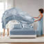 Ensemble de draps 6 pièces très grand luxe bleu-117539313-117539305