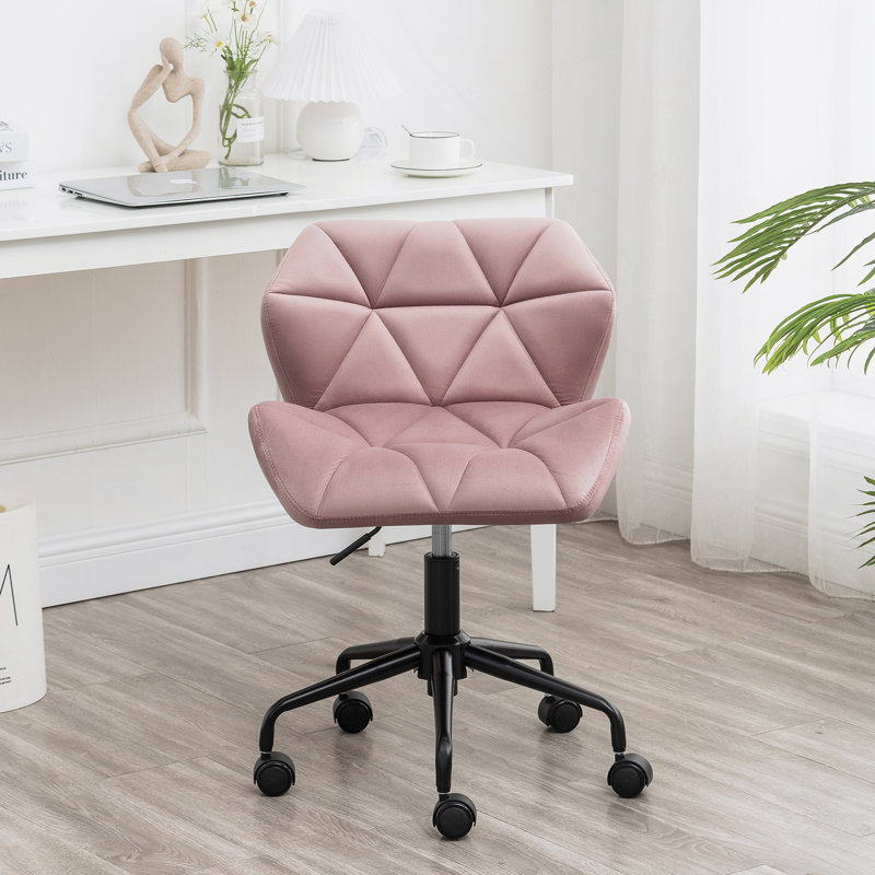 Chaise de bureau touffetée pivotante, mauve, Mauve