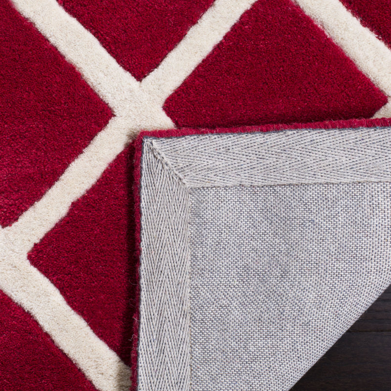 Teresita Hand Tufted Wool Geometric Rug, Rectangle 4' x 6'