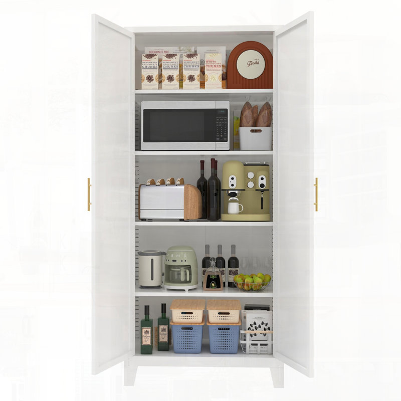 Armoire de rangement polyvalente avec portes et tablettes réglables, pour organiser les espaces de la maison ou du bureau, convenant à divers environnements