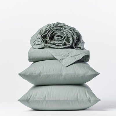Organic Crinkled Percale Sheet Set