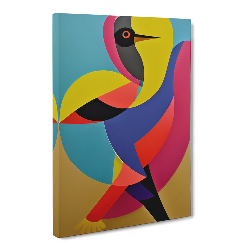 Bird In Abstract - Wrapped Canvas, 60cm H x 40cm W x 3cm D