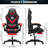 Hoffree Massage Ergonomic Gaming Chair with Bluetooth Speakers and RGB LED Lights-100105944
