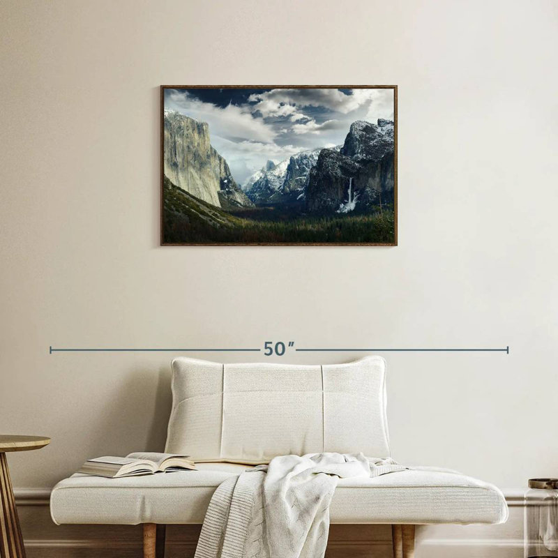 Demi-dôme et El Capitan, Cadre flottant noyer, 31 po x 21 po