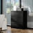 3 Drawer Filing Cabinet With Lock For Home Office - Metal Material, Silent Full Extension Slides, 110Lbs Per Drawer, Tilt Design Modern Lateral In Matte Black Lockable Drawers, Operation, Feature