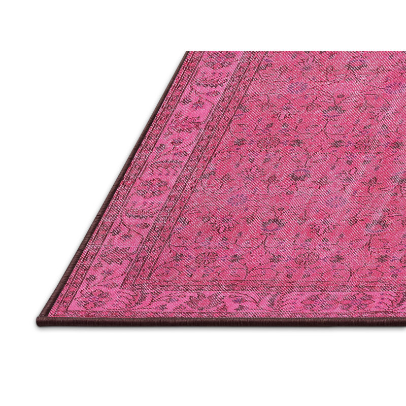 Tapis traditionnel rose / gris Helouisa, Rectangle 4 pi x 6 pi