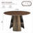 47.25" Round Retro Dining Table with Arc Metal Base & Storage Shelf