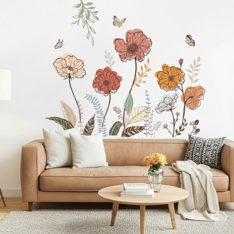 Décalcomanie murale Boho Wildflower