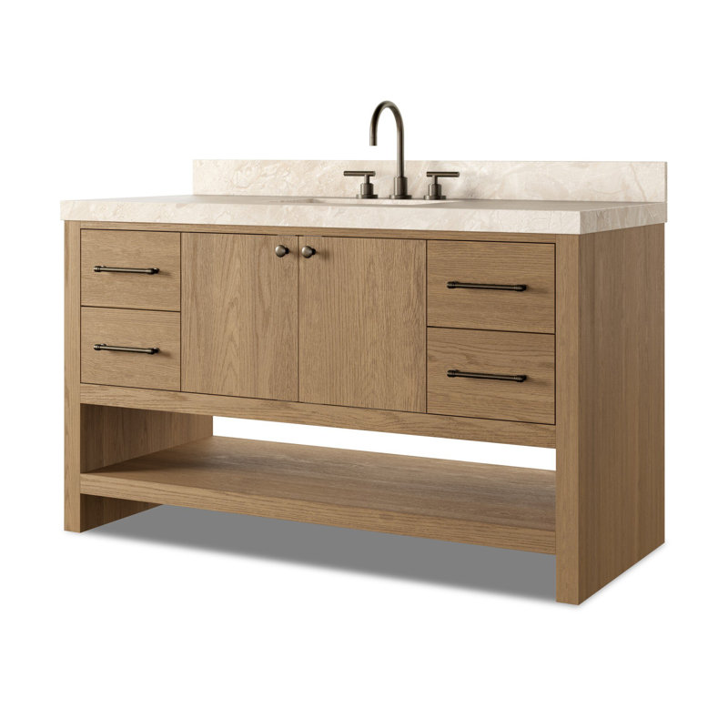 Anthem Single Vanity, Satin Light Wash Oak