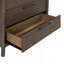 Commode 6 tiroirs chêne foncé