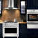 Cosmo 36 in. Nebula Collection 3.8 cu. ft. Gas Range, 5 Burners, Rapid Convection Oven, Cast Iron Grates in Stainless Steel