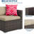 5-Piece Outdoor Patio Sectional Set with Ottoman & Tempered Glass Table, Convertible PE Rattan Sofa Set, All-Weather Garden, Backyard, Porch, and Poolside Furniture-1116505006