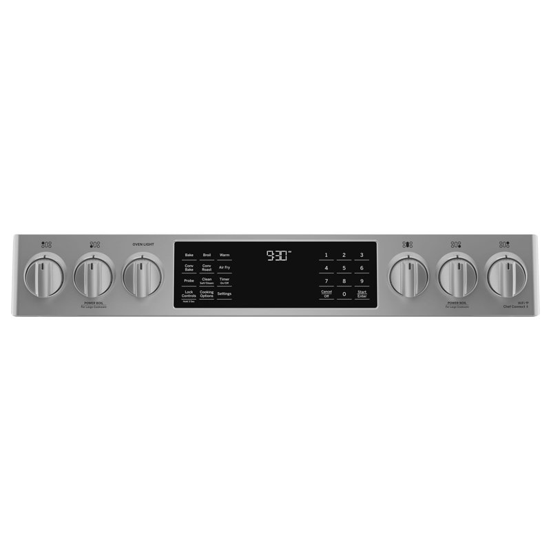 GE Profile Smart Appliances 30" 5.6 cu. ft. Smart Slide-In Gas with No Preheat Air Fry, Stainless Steel