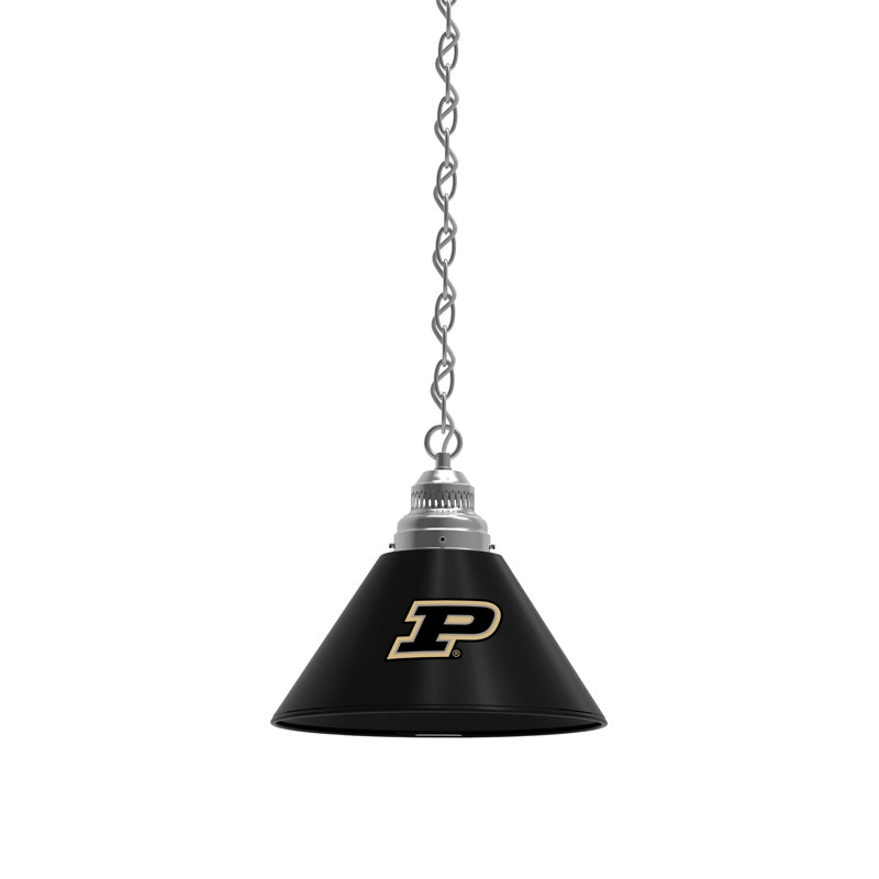 1 - Light Single Pendant, Chrome, Purdue Boilermakers