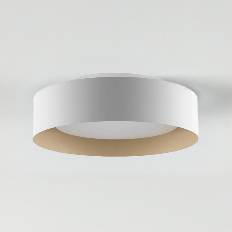 Plafonnier encastré à DEL Yasminda, Blanc / beige