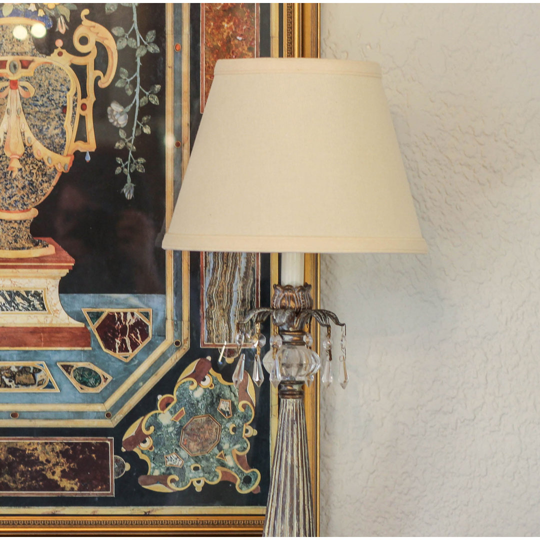 Empire Hardback Lampshade with Bulb Clip, White Fabric Lampshade for Table Lamps Winston Porter 