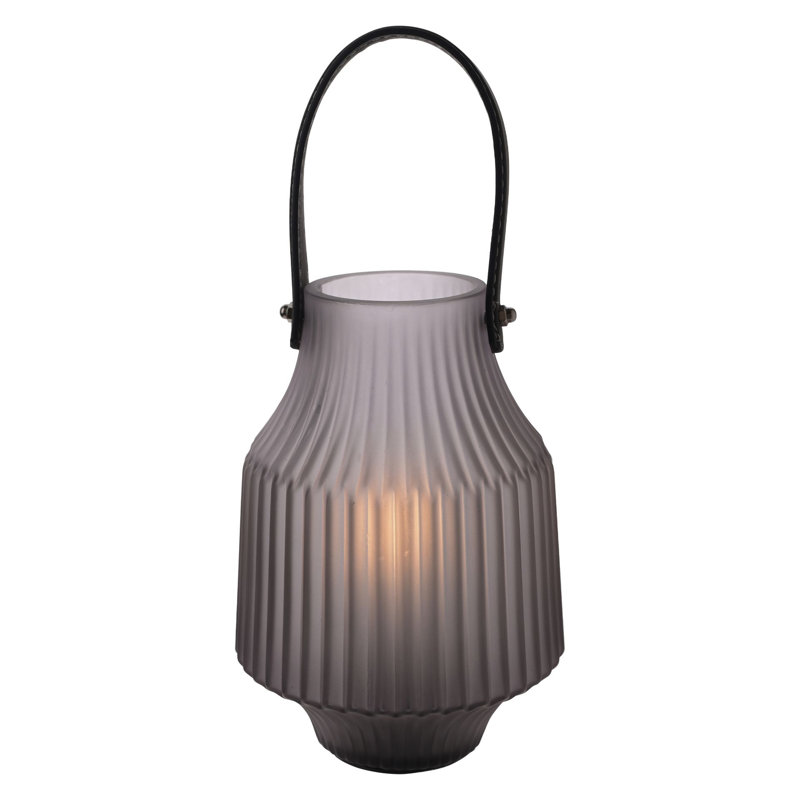 Battery Operated Portable Lantern Frosted, Grey