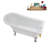 58" Streamlin Clawfoot Tub,Tray,Drain, Clawfeet-101628925-102219868
