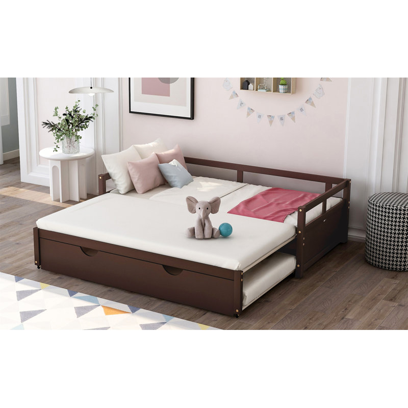 Lit de jour extensible avec couchette, Espresso