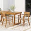 Ensemble de 2 chaises de salle à manger rustiques modernes pour patio, en bois d'acacia et résine tressée, supportant jusqu'à 180 kg (400 lb) à l'extérieur