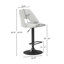 Ensemble de 2 tabourets de bar ajustables avec sièges rembourrés Rounduv Furniture-2140111662