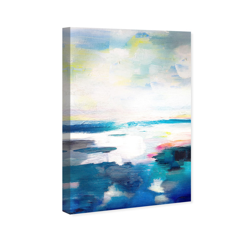 «Abstract Flow due» - Peinture, H 45 po x l 30 po, Toile tendue