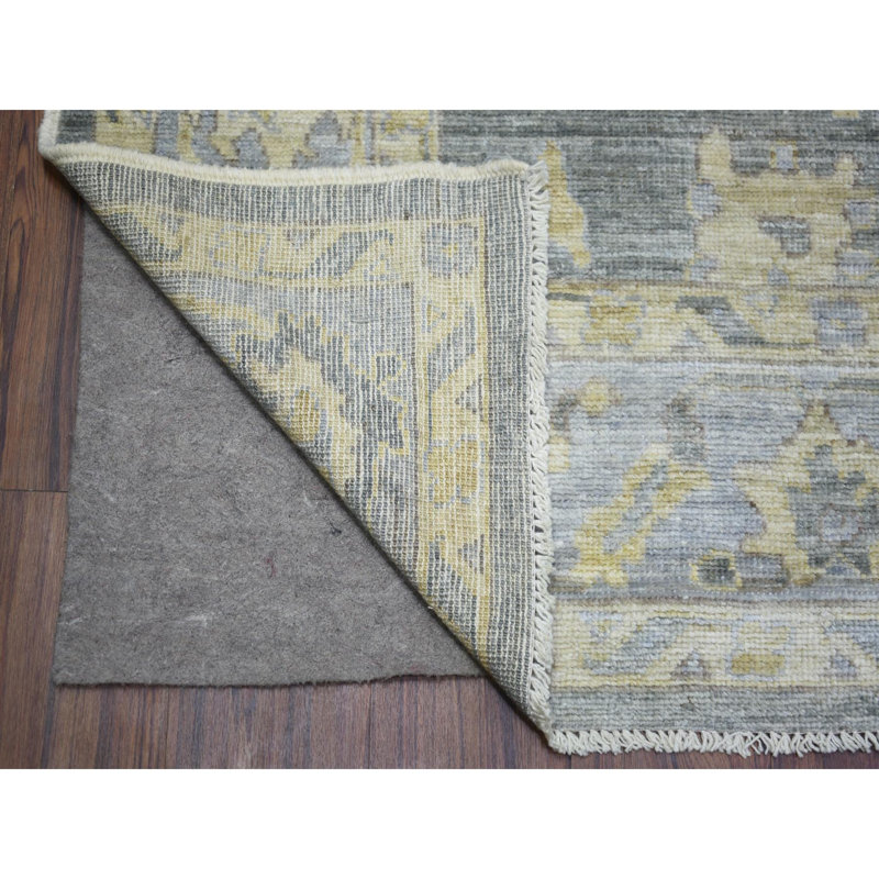 Tapis corail noir en laine noué à la main 6 pi 2 po x 8 pi 9 po Angora Oushak 1C7ECB90A21441CD9127BC77D9078DBB