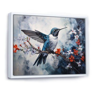 Colibri harmonie florale sur toile