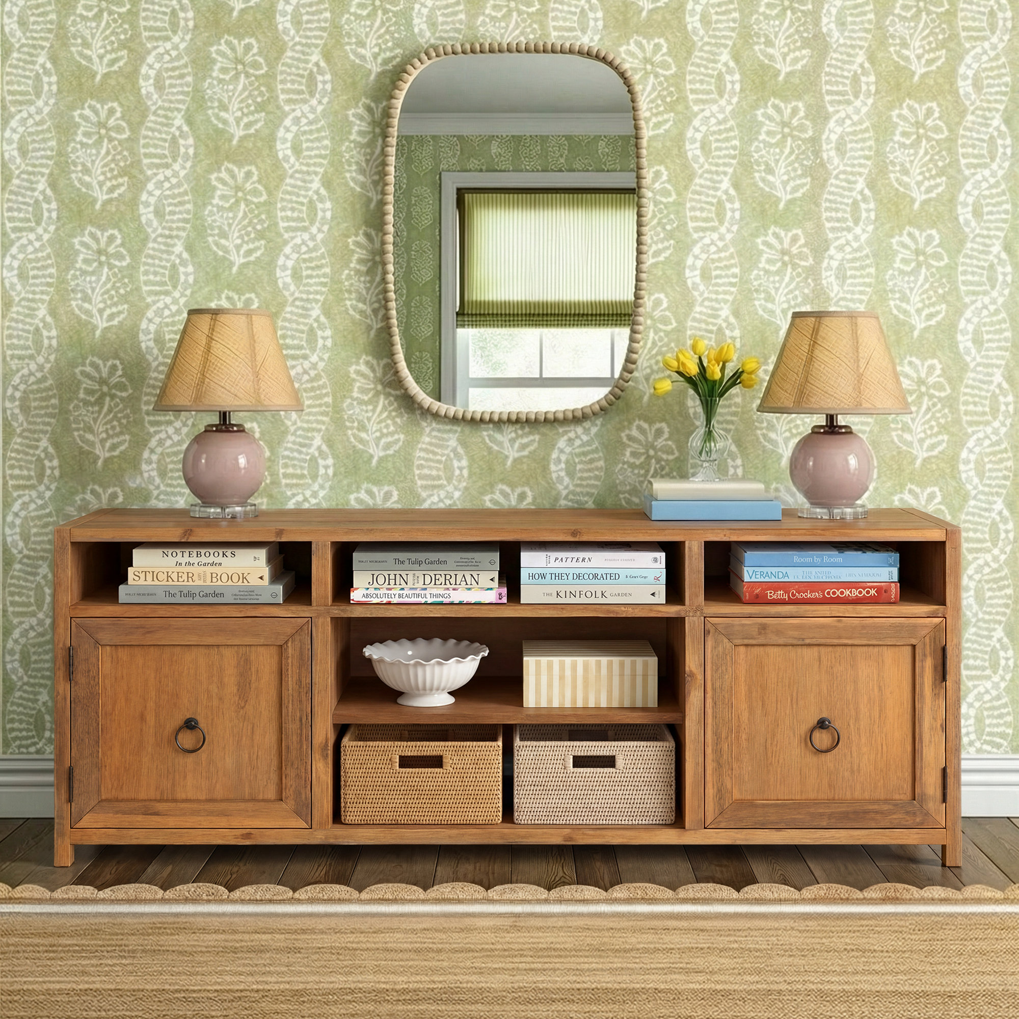 Elin 65'' Media Console, Natural