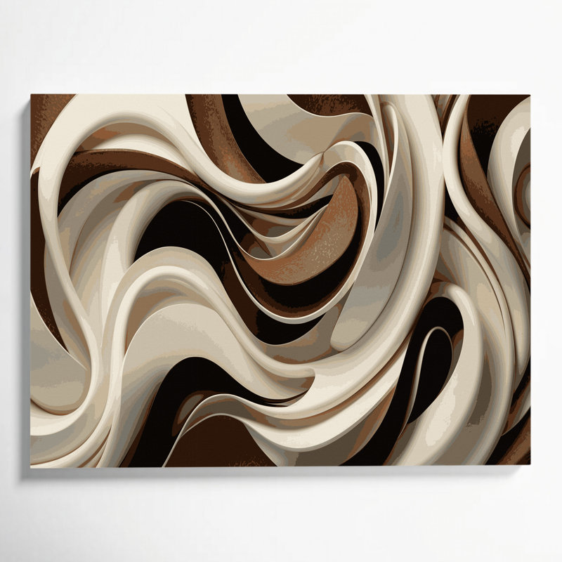 Art mural sur toile Biomorphic Abstraction 72, H 11 po x l 14 po