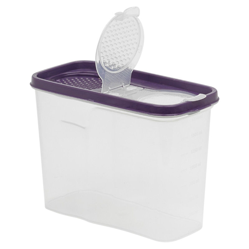 Aryanna Food Storage Container, Purple/White