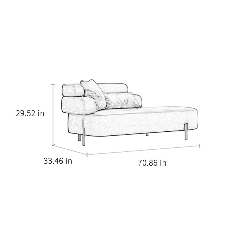 Chaise longue paresseuse à la fois simple et créative, Orienté à gauche (vu de face)