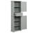 Tall Bathroom Storage Cabinet, Freestanding Storage Cabinet with Drawer and Adjustable Shelf, MDF Board with Painted Finish, Grey (Old Sku:WF312727AAE)