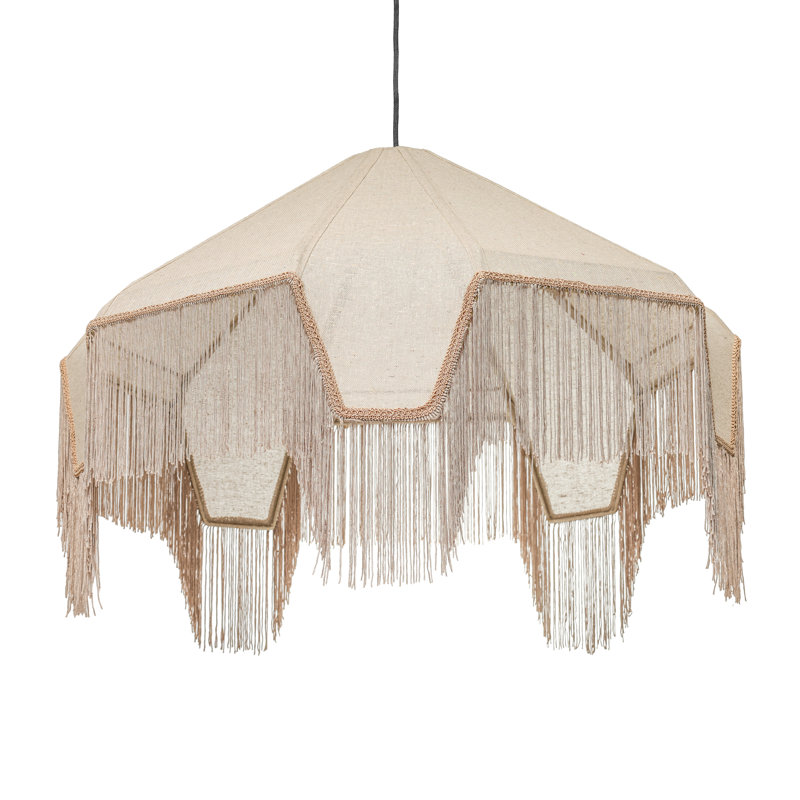 Luminaire suspendu angulaire en tissu naturel Buchanan