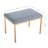 Modern Rectangular Ottoman Footstool With Gold Metal Legs, Upholstered Accent Bench For Bedroom, Living Room